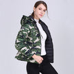 Women's Down Coat Camouflage Solid Color Double-Sided Coat
