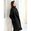 Double-breasted double-faced cashmere coat