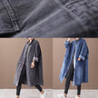Fashionable Versatile Slimming Denim Shirt Dress Elegant Hong Kong Style Vintage Single-breasted Coat