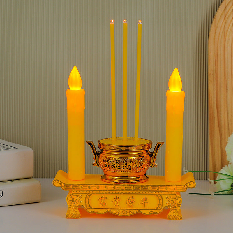 Electronic Censer Buddha Lamp Candlestick Candle
