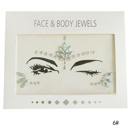 Temporary Facial Rhinestone Tattoo Stickers