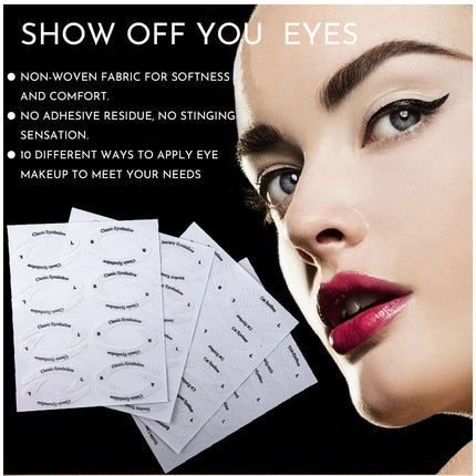 New Eyeliner Eye Makeup Eyeshadow Makeup Template Makeup Sticker 4 Pieces Reusable And Flexible Eyeliner Tape & Eyeshadow