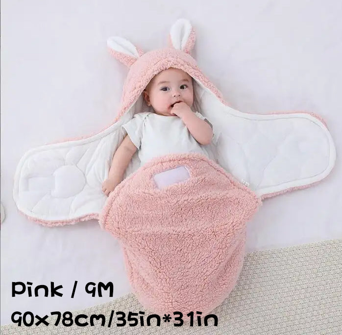 Super Soft Baby Sleeping Bag Fluffy Fleece Newborn Blanket Swaddle Blankets, Unisex Baby Wrap For Newborn Baby