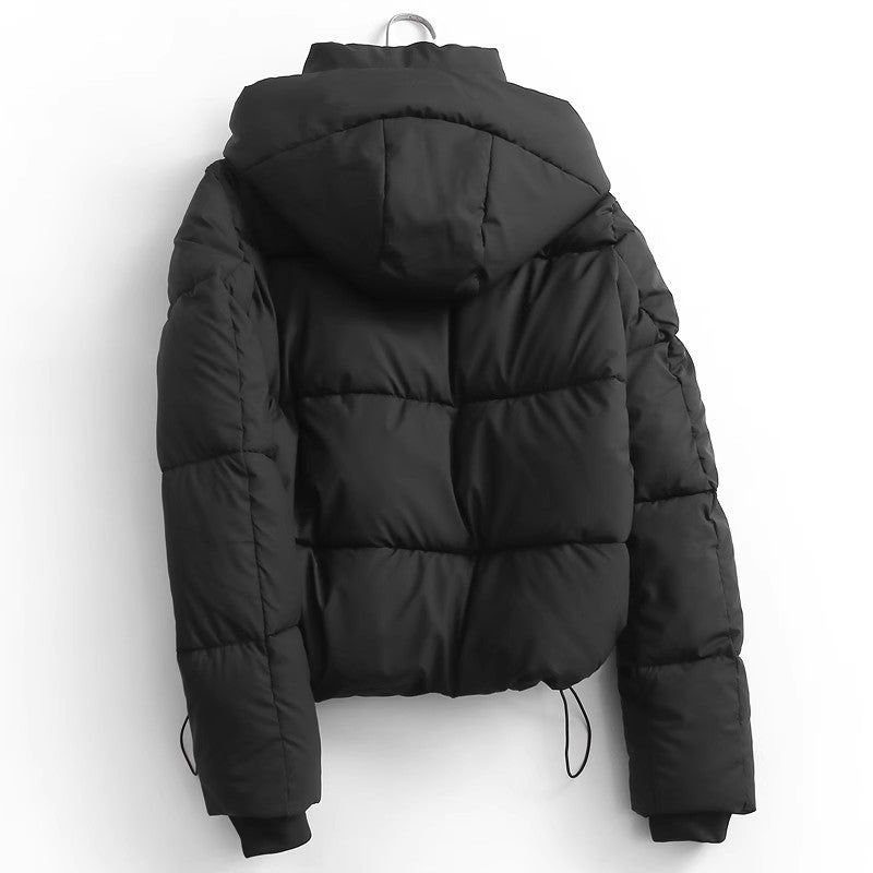 Winter New Versatile Loose Fluffy Bread Thickened Warm Hooded Cotton Coat Women