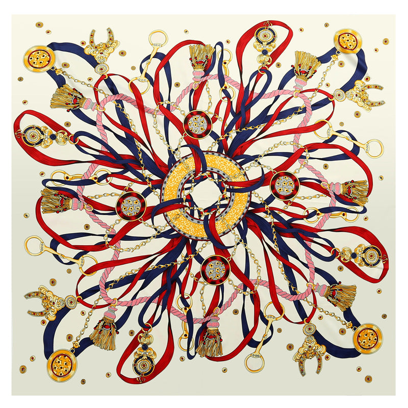 Carriage twill silk scarf