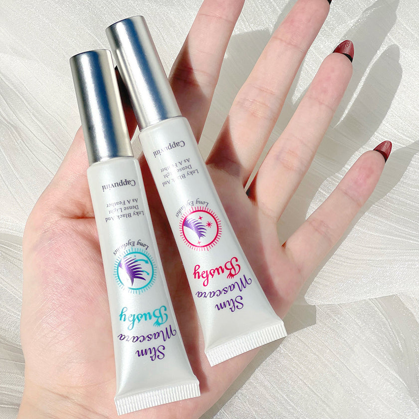 Cappuvini Small White Tube Toothpaste Tube Mascara Waterproof Long