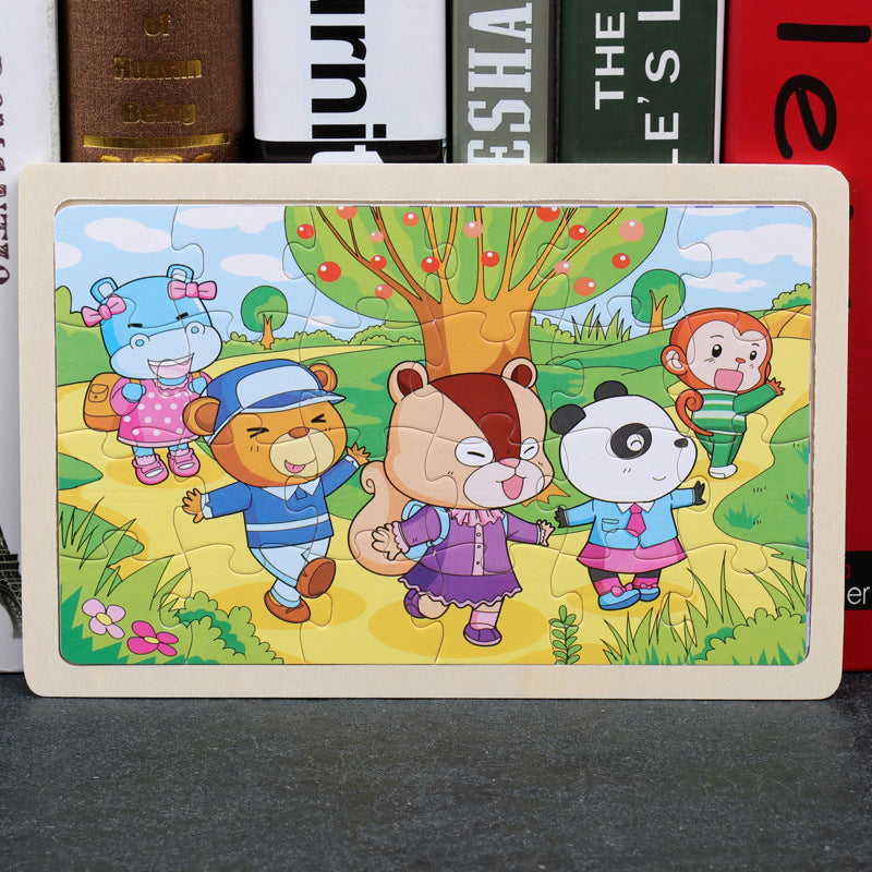 80PCS wooden educational toys educational development baby kids training