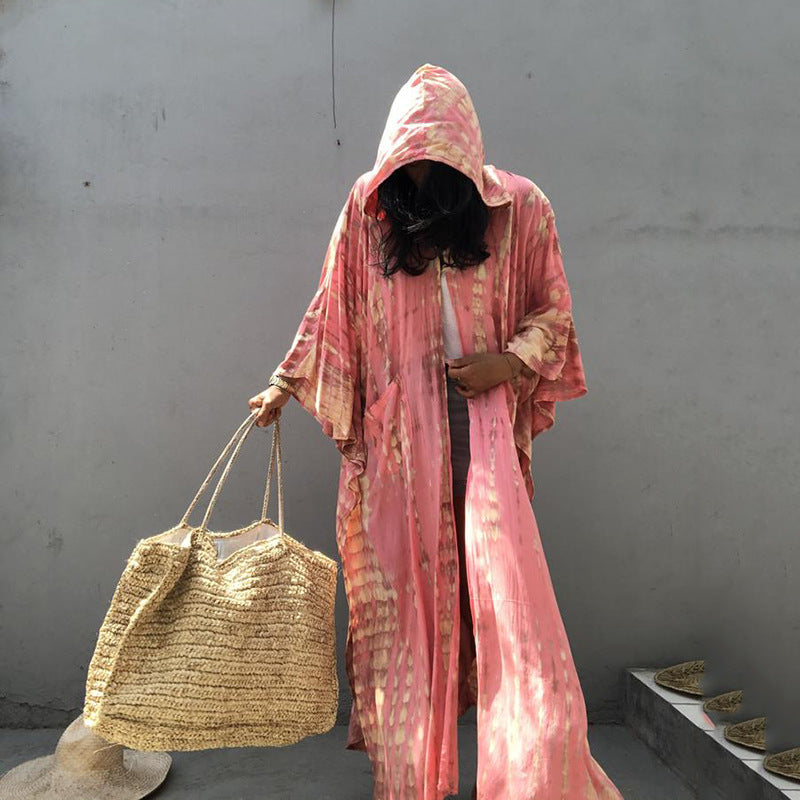 Long Sleeve Long Beach Vacation Swimsuit Outwear Blouse