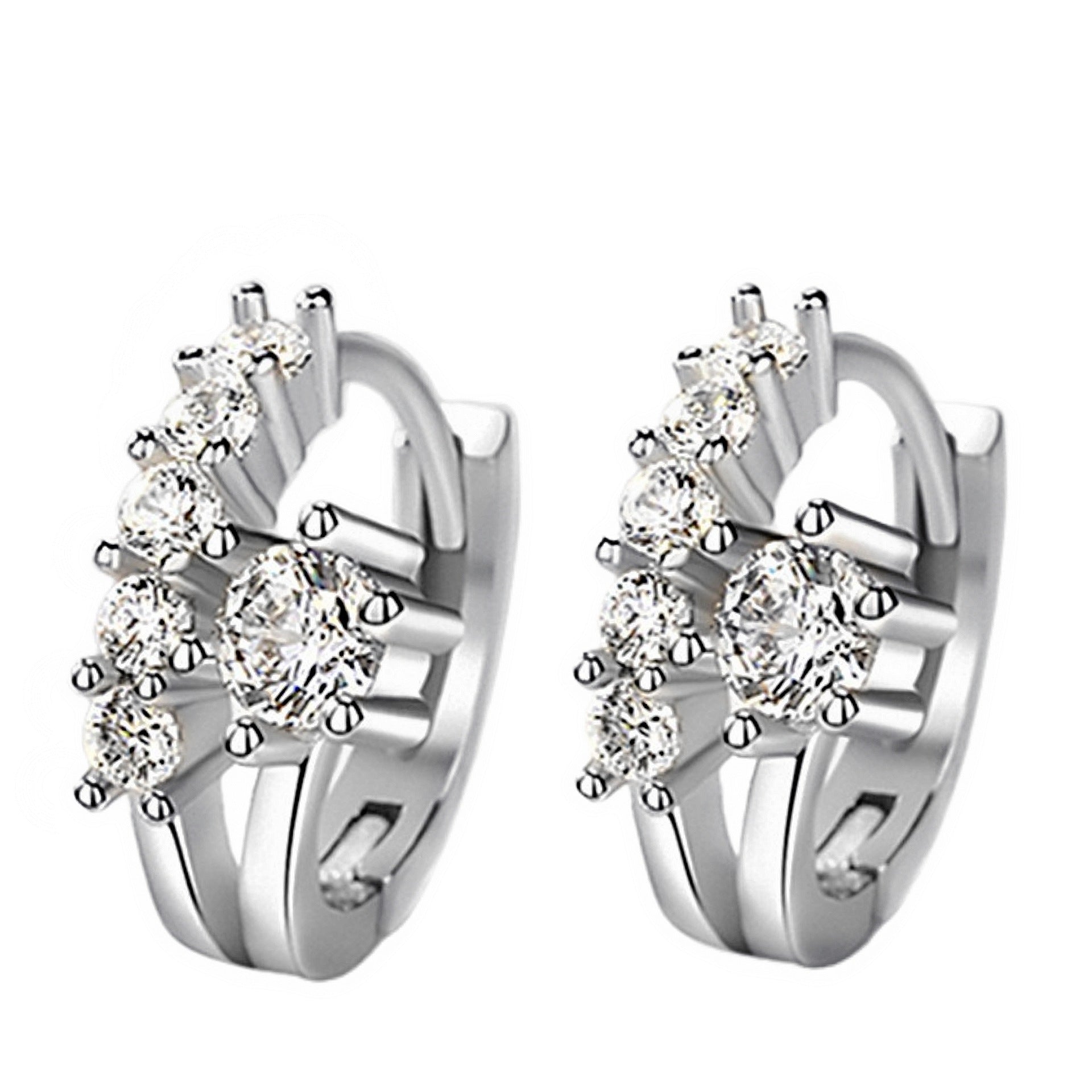 Women's Fashion Diamond-set Six-grip Earrings