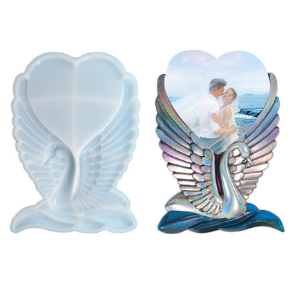 Swan Love Photo Frame Silicone Mold
