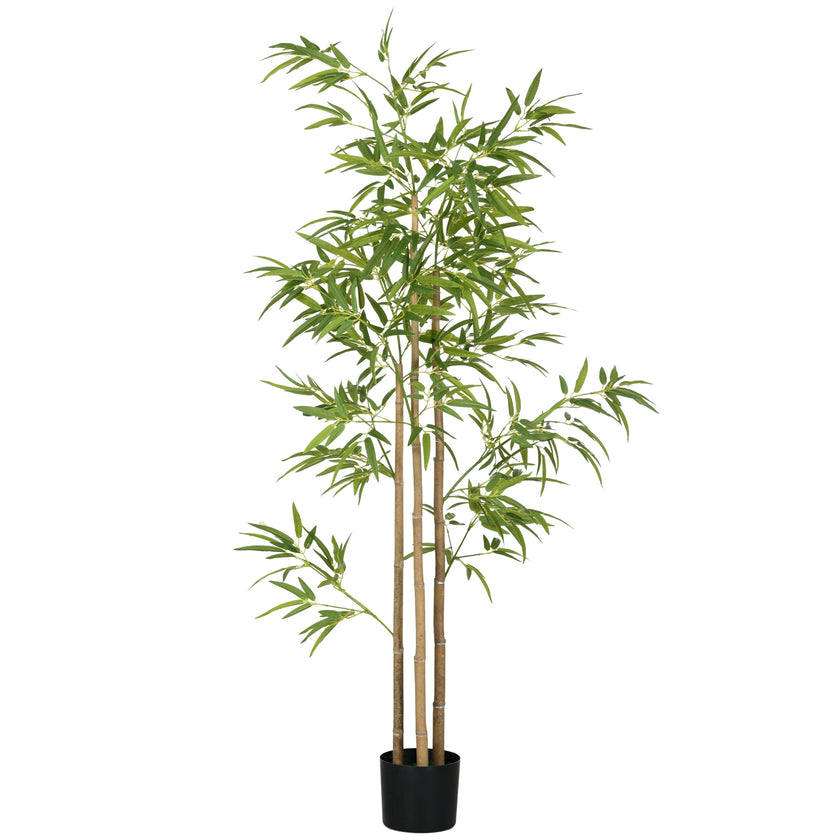 6ft Artificial Tree, Indoor Fake Bamboo with Pot, for Home Office Living Room Decor