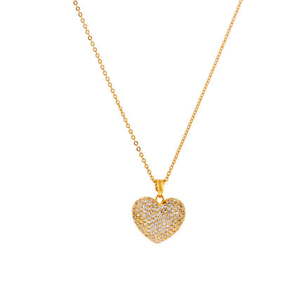 Necklaces were studded with hearts