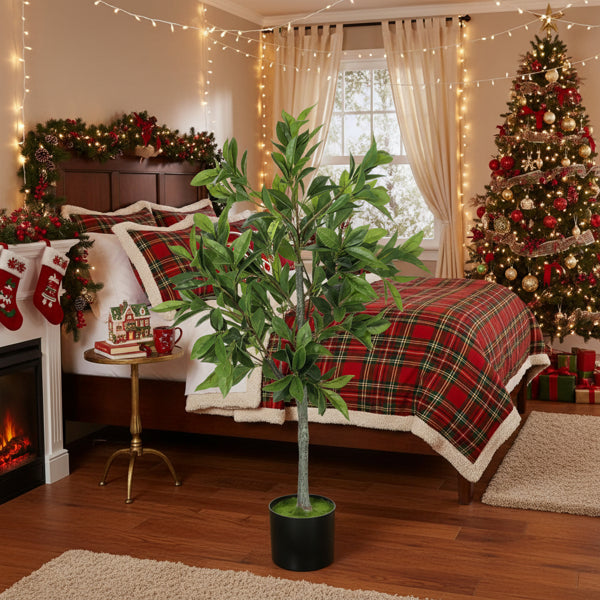 Artificial Tree Christmas Potted Fake Plant Natural Green Tree For Holiday Living Room Office Home Decor FBA Shipment