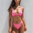Solid color split bikini