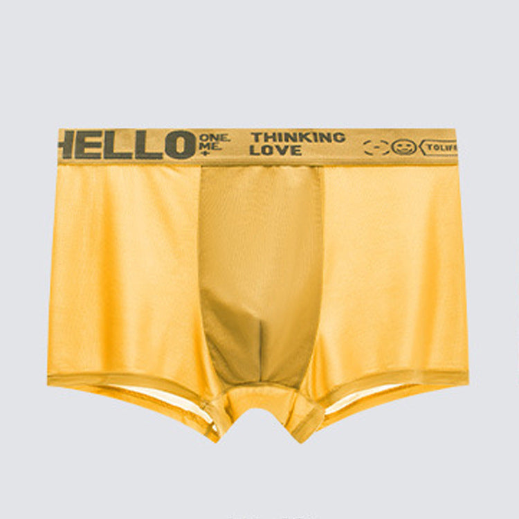 Popular HELLO Ice Silk Men's Underwear Youth Boxer