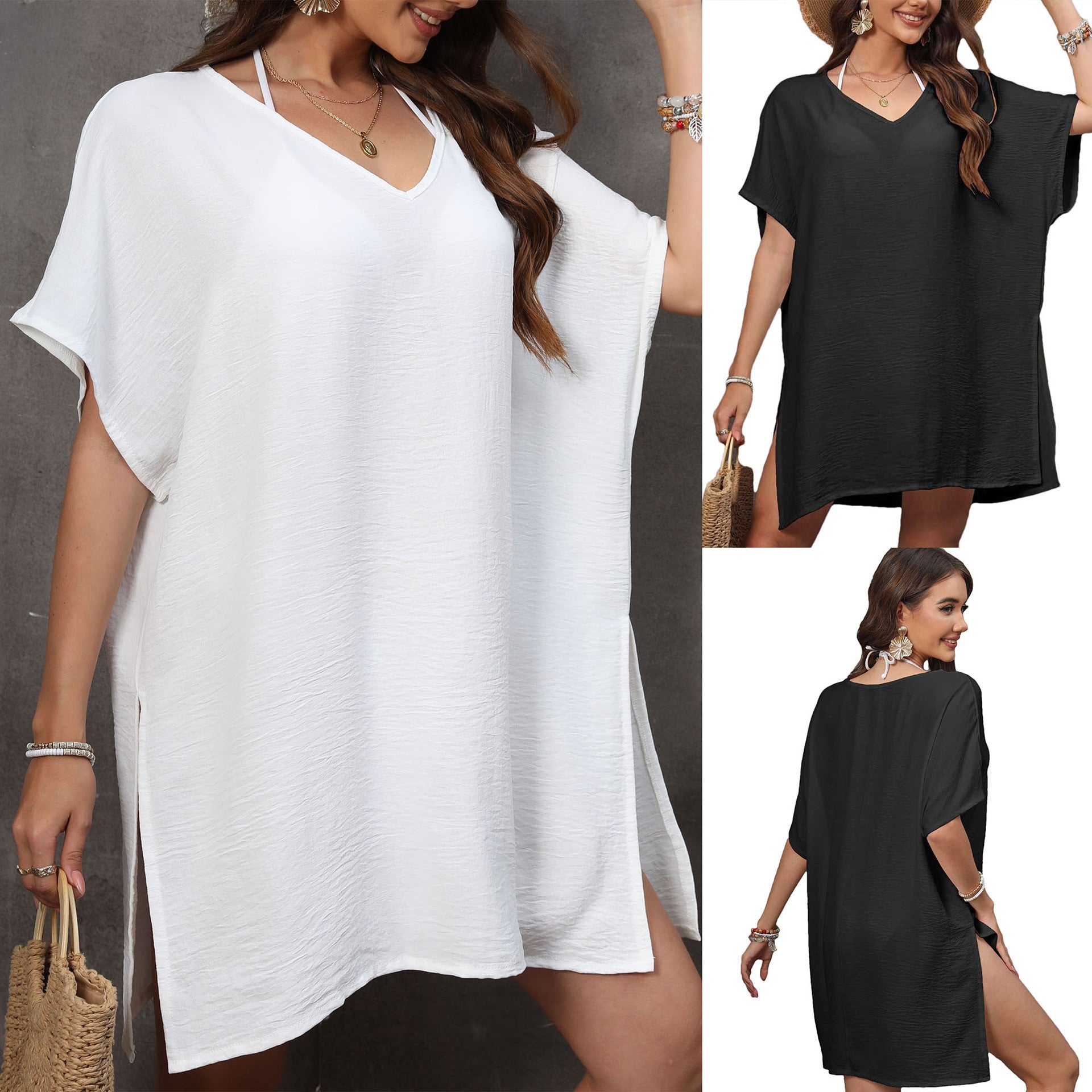 Women's Beach Bikini Blouse V-neck Dress
