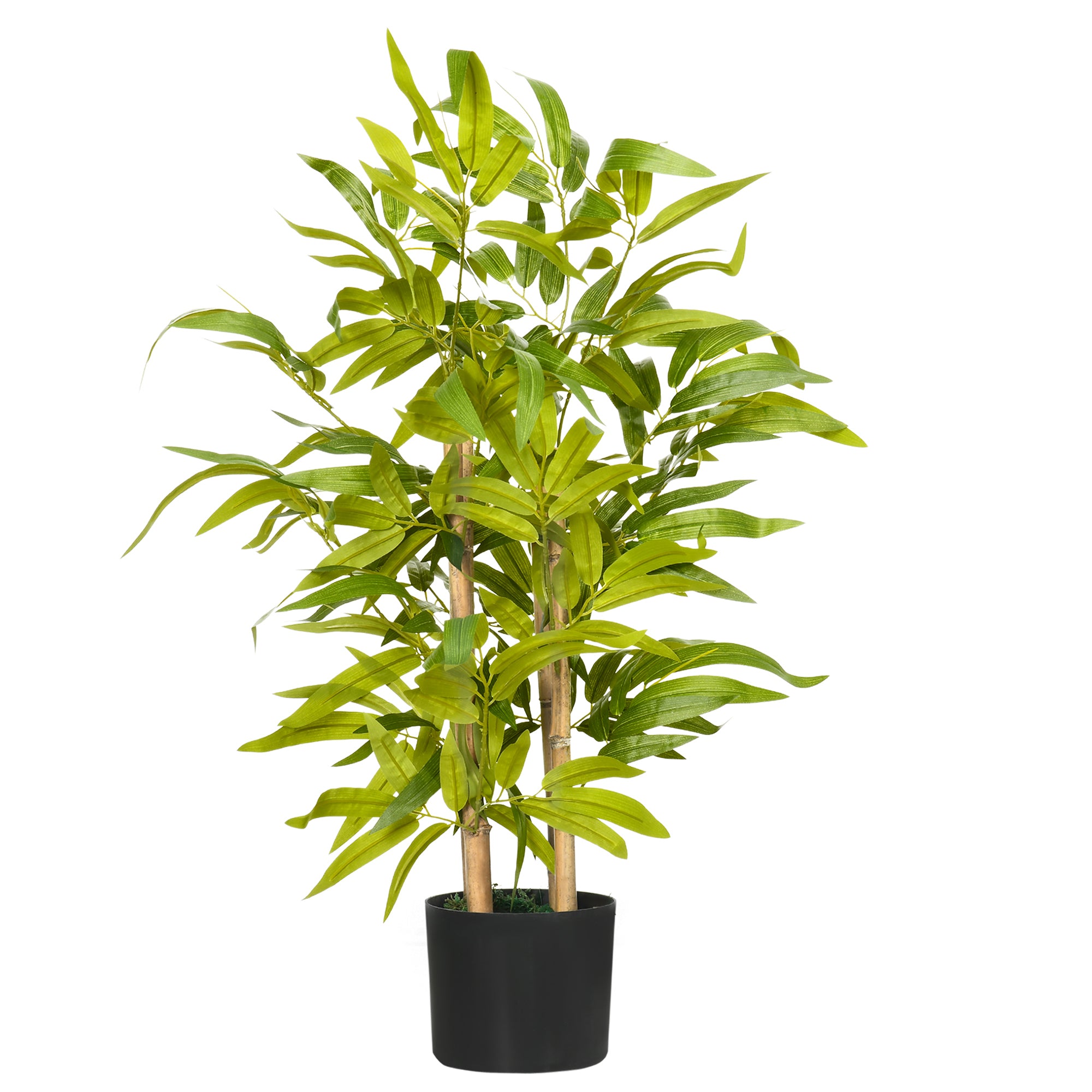Artificial Plants Bamboo Tree In Pot Desk Fake Plants For Home Indoor Decor, 15x15x60cm, Green