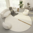 Cream Modern Simple Round Carpet