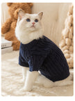 Casual Simple Solid Color Pet Sweater Warm Cat Anti-lint Clothes