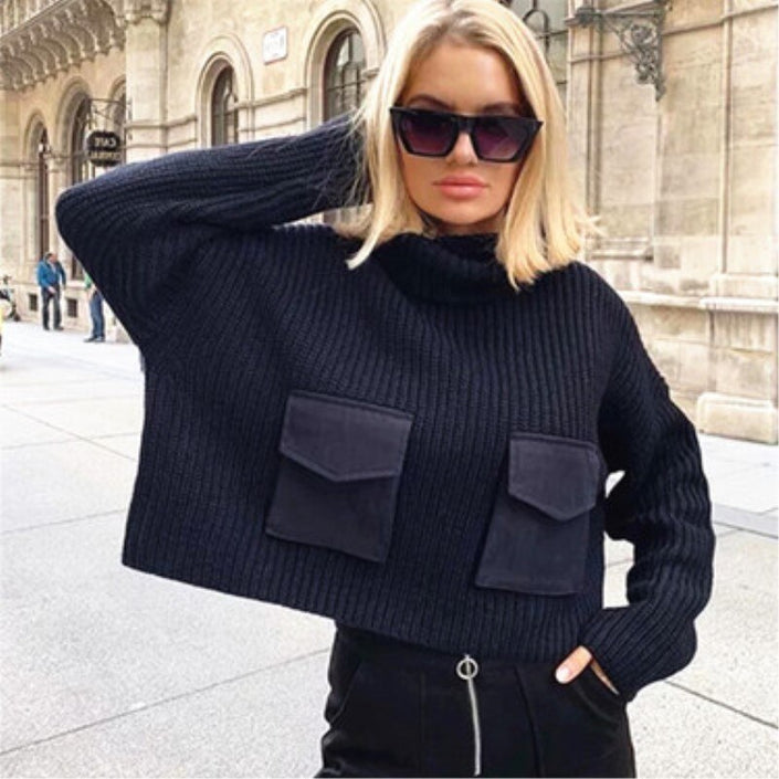 Sweater bat sleeve sweater