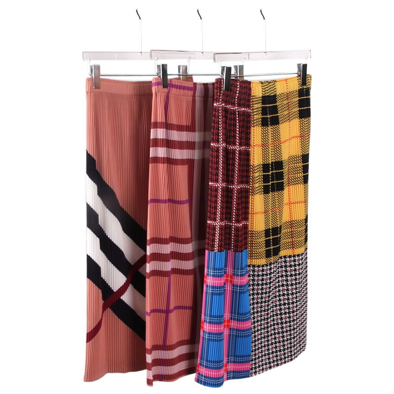 Autumn And Winter Thick Design Sense Niche Side Slit Mid-length Hip Skirt