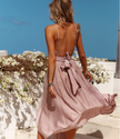 Alpscommerce backless dress Split fork hanging skirt