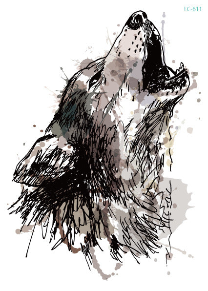 Original Personality Wolf Tattoo Sticker Animal