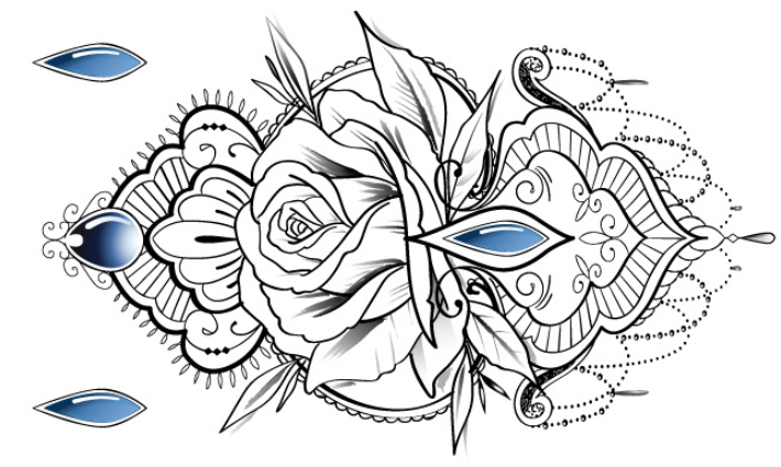 Supply new color tattoo stickers waterproof personality fashion chest stickers sternal stickers tattoo stickers tattoo