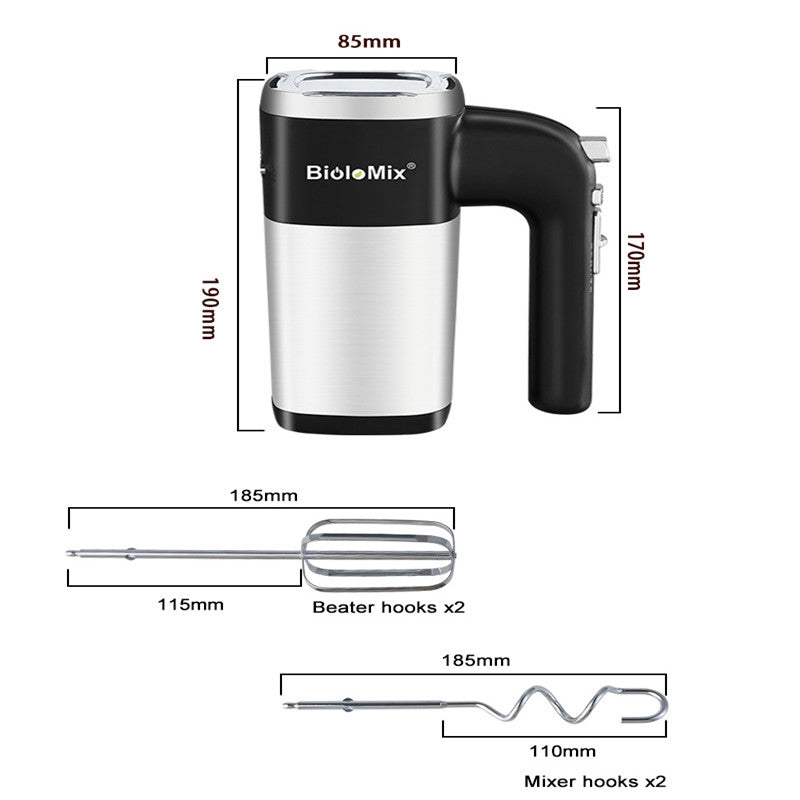 5 Speeds 500W High Power Electric Food Mixer Hand Blender Dough Blender