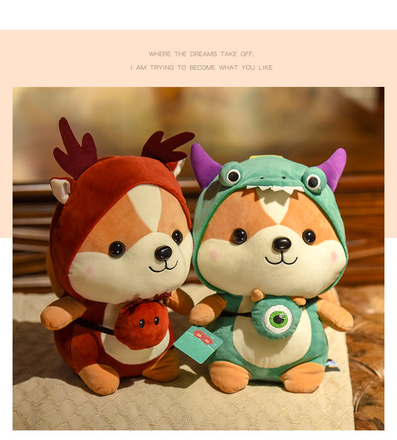 Creative Squirrel Doll Cute Mutable Dinosaur Plush Toy Children's Doll Birthday Gift Doll