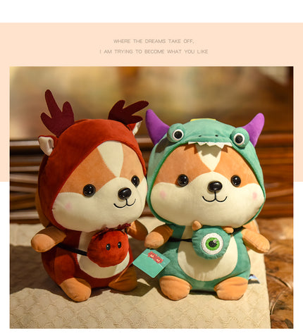 Creative Squirrel Doll Cute Mutable Dinosaur Plush Toy Children's Doll Birthday Gift Doll