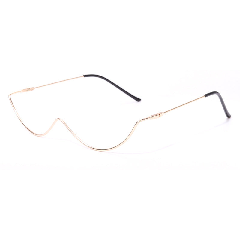 Diamond Semicircle Lensless Sunglasses Frame