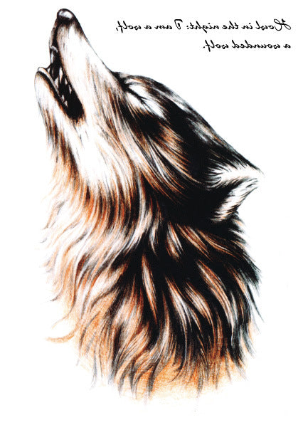 Original Personality Wolf Tattoo Sticker Animal