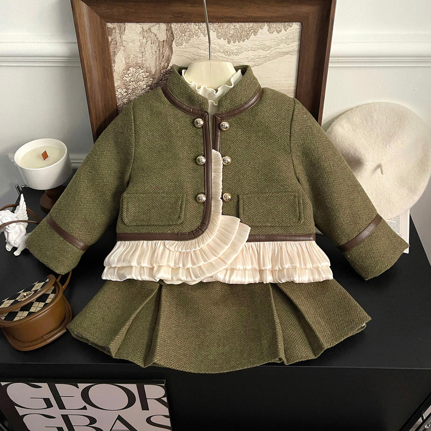 Coat Pleated Skirt Two-piece Set