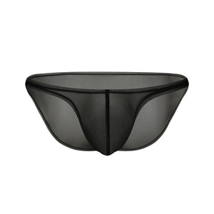 Ultra-thin Transparent Ice Silk Briefs Men's U Pouch Nylon Underwear