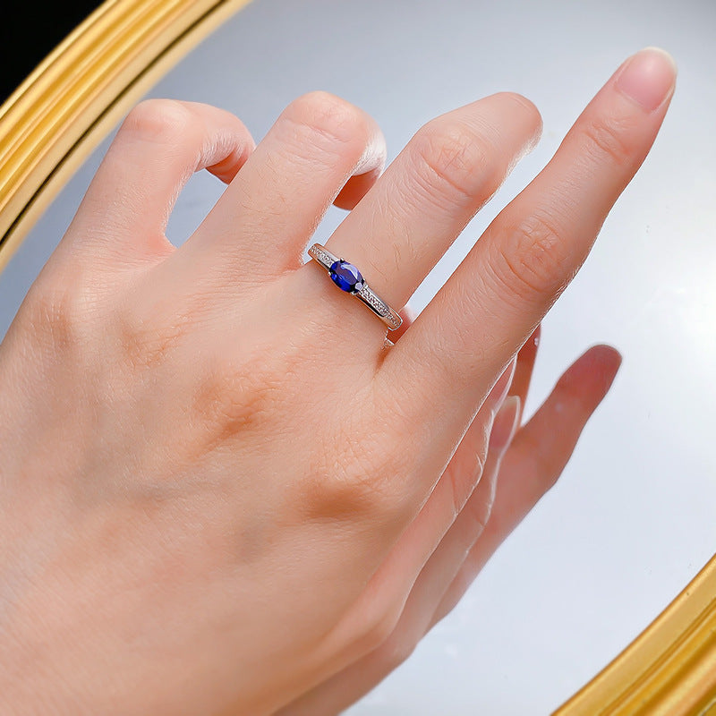 S925 Silver New Sapphire Ring For Women