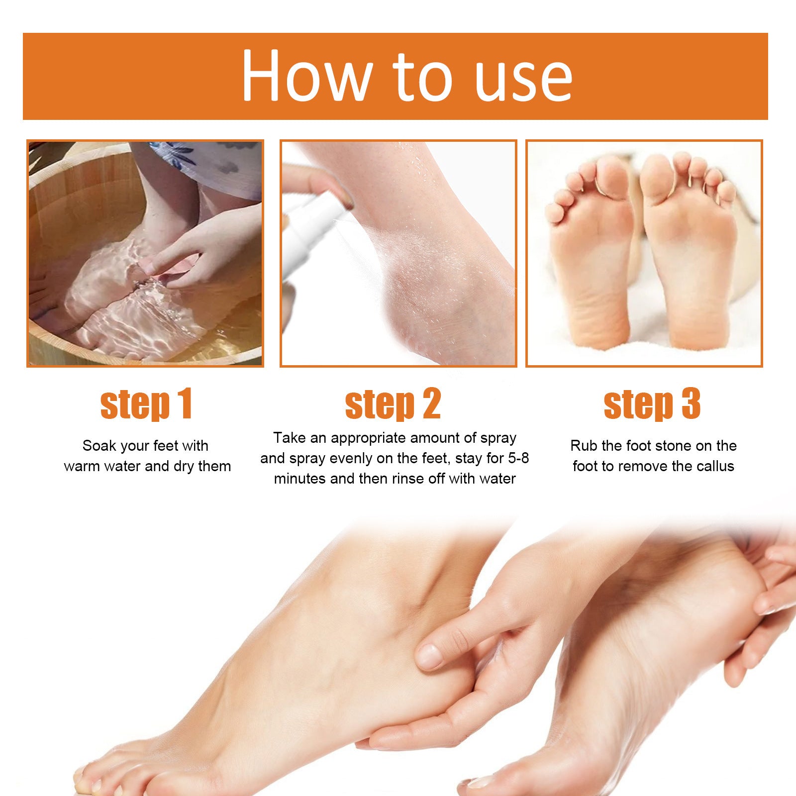 Foot Exfoliating Spray Mild Callose Remove Dead Skin