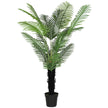 175cm Artificial Areca Palm Tree With 16 PE Leaves, Decorative Artificial Plant With Plastic Pot And Flocked Soil, Fake Plant For Home Office Decor, Green