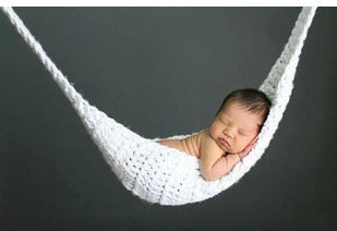 Handmade Knitted Wool Newborn Photography Props Hammock