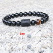 Twelve Constellation Elastic Bracelet Men Obsidian Couple