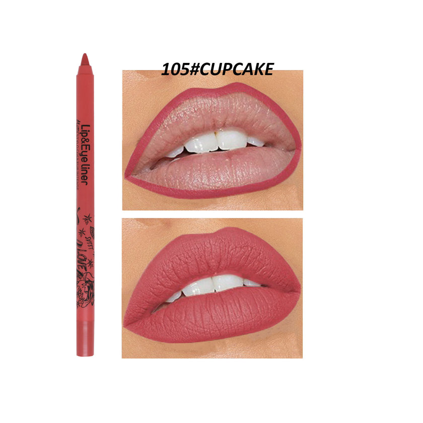 Discoloration Resistant Outline Lip Shape New Product 20 Colors Matte Lip Liner