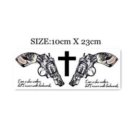 Creativity Letters Cross Tattoo Stickers On Chest