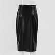 Leisure Split High Waist Leather Skirt