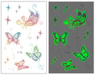 Waterproof Glitter Butterfly Tattoo Stick Gradient Tattoo