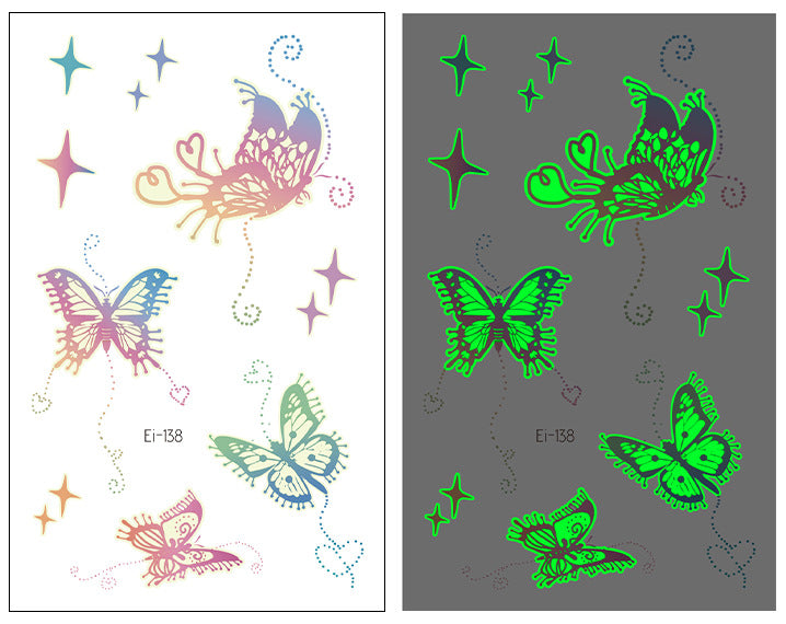 Waterproof Glitter Butterfly Tattoo Stick Gradient Tattoo