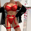 Underwear Mesh See-through Comfortable Fun Three-piece Suit