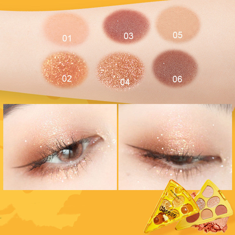 Cheese And Cheese Six Color Eyeshadow Palette Long Lasting Pearlescent