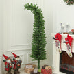 6ft Whimsical Pencil Christmas Tree, Bendable Artificial Christmas Tree with 400 Branch Tips and Metal Base, Green