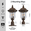 Vintage Outdoor Light Pole Lights, Waterproof Garden Patio Lights, Walkway & Driveway Lighting - One Piece No Bulb Unavailable Platforms