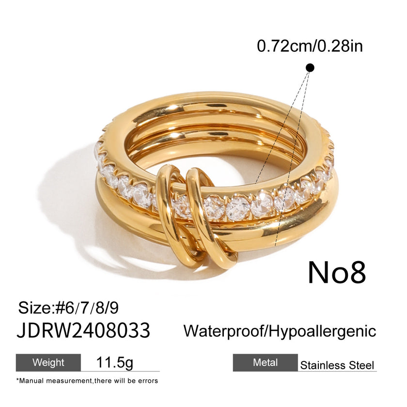 Mikayla Stacked Freshwater Pearl Ring